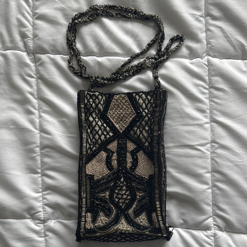 Elegant Black and Gold Women's Bag